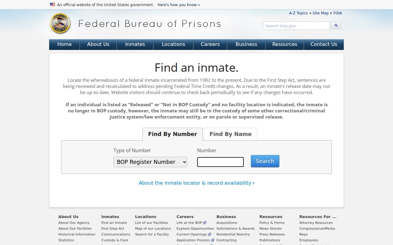 Federal inmate locator distinguished from Decatur County arrest records