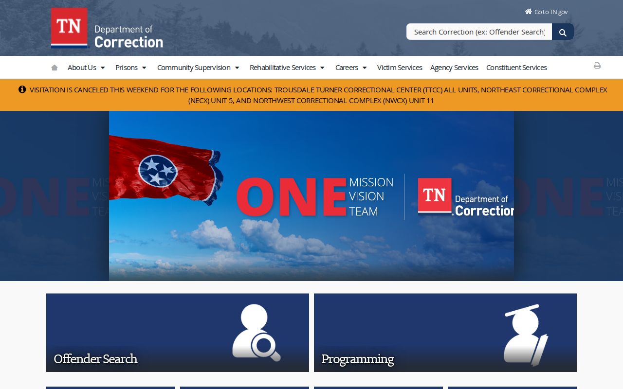 Decatur County criminal records Tennessee Department of Correction page